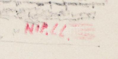 Nolipa István Pál (1907-1986): Szentendre, Szamárhegy. Tus, papír. Jelezve jobbra lent. Szakadással....