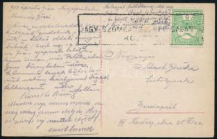 1913 Képeslap "POSTAKALAUZ NAGY-SZOMBAT ÉS GALÁNTA KÖZÖTT" bélyegzéssel