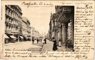 1903 Aachen, Adalbertsteinweg / street view, shops (EB)