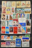 Románia 1890-2002 781 db bélyeg, közte sorok + 5 db blokk + 3 db levél, 10 lapos A4-es berakóban