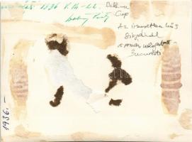 1936 Bucharest, Bukarest, Bucuresti, Bucuresci; Román labdarúgó válogatott az ismeretlen katona sírj...