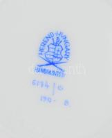 Hollóházi plasztikus apróvirág mintás bonbonier, jelzett, hibátlan, d: 9,5 cm