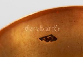 Arany (Au) gyűrű, 14k, jelzett, mesterjegyes, gravírozott 1915-ös házasságkötési dátummal, m. 58, ne...