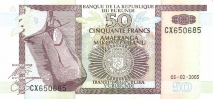 Burundi 7db klf modern bankjegy T:I