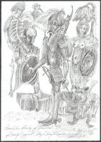 ZéKovács József (Zé Kovács Jozsef, 1951-): Romantikus álomhely (..., erotikus rajz), 2021. Tus, toll, papír, jelzett, 35×25 cm