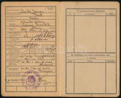 1935 Vác, igazolványi lap