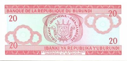 Burundi 6db klf modern bankjegy T:I