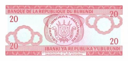 Burundi 6db klf modern bankjegy T:I