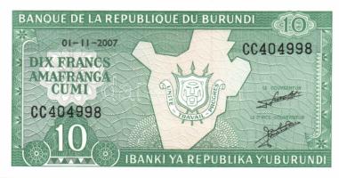 Burundi 6db klf modern bankjegy T:I