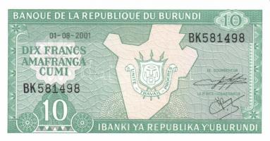 Burundi 6db klf modern bankjegy T:I