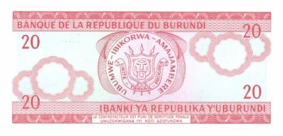 Burundi 6db klf modern bankjegy T:I