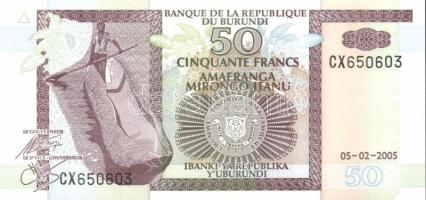 Burundi 6db klf modern bankjegy T:I
