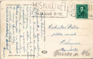 1934 Pereces (Miskolc), új akna a bányában, iparvasút + "MISKOLCI HÉT 1934. AUG. 5-12." So...