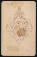 cca 1870 Huszár egészalakos portréja, keményhátú fotó Doctor és Kozmata pesti műterméből, 10,5×66,5 ...