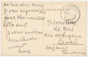 1909 Újegyház, Leschkirch, Nocrich; Verlag von Alfred Römer / utcakép, templom / street, church. Art...