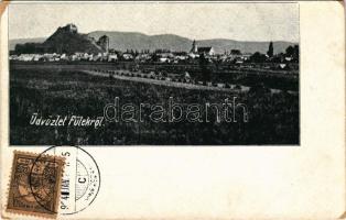 1904 Fülek, Filakovo; látkép, vár / general view, castle. TCV card (kopott sarkak / worn corners)