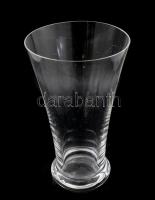 Ólomkristály kehelyváza, jelzés nélkül, hibátlan, d: 15,5 cm, m: 25,5 cm