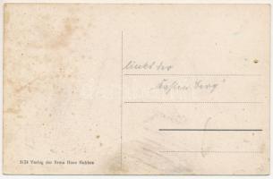 Szászmagyarós, Nussbach, Maierus; Strasse gegen Weissenbrunnen. Verlag der firma Hans Hubbes / orszá...