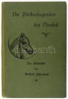 Berthold Schoenbeck: Die Stalluntugenden des Pferdes. Ein Hilfsmittel, wie man ihnen begegnet. Für berittene Offiziere, Landwirthe wie auch Pferdebesitzer jeden Ranges und Standes hrsg. von - -. Leipzig, ,Zuckschwerdt &amp; Co., XII+107+9 p. Német nyelven. Kiadói kissé kopott félvászon-kötés.