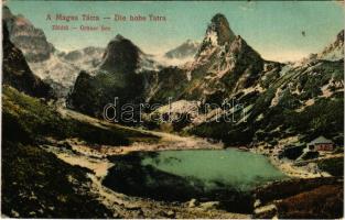 1916 Tátra, Magas-Tátra, Vysoké Tatry; Zöldtó / Grüner See / lake (kis szakadás / small tear)
