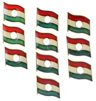 DN "Lyukas magyar zászló, 1956-os forradalom" műgyantás fém jelvény (10x) (20x25mm) T:UNC,AU