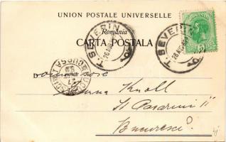 1899 (Vorläufer) Turnu Severin, Szörényvár; Liceul Trajan, Ruinele podoului Trajan. Josef Frisch / g...