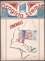 1942 A Drogista Szemle IV. évfolyamának 8. száma, dekoratív címlappal, D. Szabó grafikája