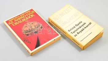 2 db könyv - Kristó Gyula: Tanulmányok az Árpád-korról. Bp., 1983, Magvető. Kiadói papírkötés, kissé kopottas állapotban. + Kristó Gyula - Makk Ferenc: Az Árpád-házi uralkodók. Bp., 1988. Kiadói papírkötés, jó állapotban.