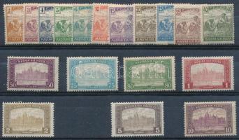 1916 Arató-Parlament sor 3K nélkül (18 érték)