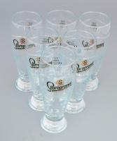 Staropramen üveg söröspohár készlet, eredeti dobozában,6 db, 0,3 l, m: 18 cm
