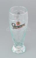'Staropramen' üveg söröspohár készlet, eredeti dobozában, 6 db, 0,5 l, m: 21 cm