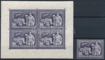 1949 Bélyegnap (22.) bélyeg + kisív (falcos) (** 8.200)