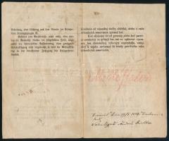 1873 Besztercebánya, Neusahl, német-szlovák kétnyelvű dokumentum