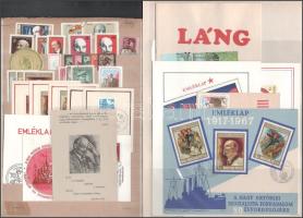 Kis Lenin tétel, benne sorok, borítékok, emléklapok, nagyalakú + A/4-es berakólapon