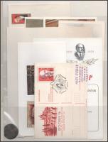 Kis Lenin tétel, benne sorok, borítékok, emléklapok, nagyalakú + A/4-es berakólapon