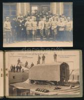 1917 I. világháborús katonai csoportkép, hátoldalon feliratozva, 9×13 cm + Ostende katonai képeslap