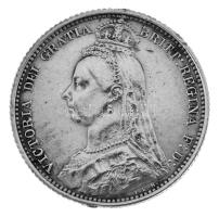 Nagy-Britannia 1887. 6p Ag "Viktória" (2,81g) T:XF Great Britain 1887. 6 Pence Ag "Victoria" (2,81g) C:XF Krause KM#760