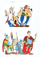 Asterix, Obelix, Ideafix, Caius Iulius Caesar és más szereplők az Asterix rajzfilm egyik jelenetének...