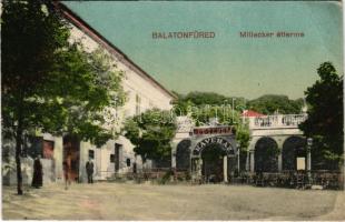 1922 Balatonfüred, Millecker étterem és kávéház. Vasúti levelezőlapárusítás 6901. (EB)