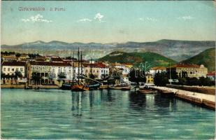 1913 Crikvenica, Cirkvenica; Il porto / port (EK)