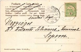 1905 Greeting card with cake. litho (EK)