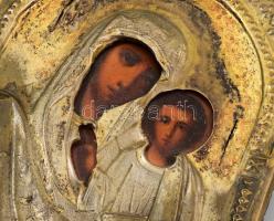 Szűzanya a kis Jézussal, modern ikon, levált glóriával 23x18 cm