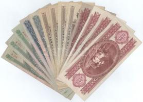 1962-1992. 10Ft-100Ft (13db, 9xklf) T:F,VG közte szép papír