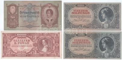 1930-1946. 8xklf Pengő bankjegyből álló tétel, közte 1946. 100.000BP T:XF-F közte szép papír
