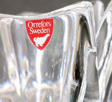 Orrefors kínáló, jelzett, lepattanással, d: 15 cm, m: 10 cm