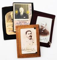 cca 1900-1945 Magyar Kir. Államvasutak (MÁV) igazolványok, hiányosak (mind csak a fényképes rész), 5 db