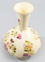 Zsolnay pillangó mintás váza. Kézzel festett, jelzett, hibátlan 15 cm