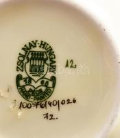 Zsolnay pillangó mintás váza. Kézzel festett, jelzett, hibátlan 15 cm