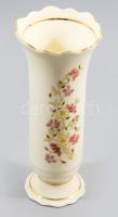 Zsolnay virágmintás váza, jelzett, hibátlan, m: 19,5 cm