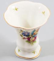 Herendi virágmintás kisváza, jelzett, kopással, m: 7 cm